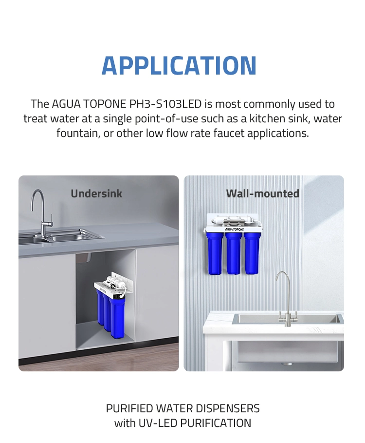Agua Topone UV UVC LED Water Filter Sterilizer Water Treatment Disinfection Module