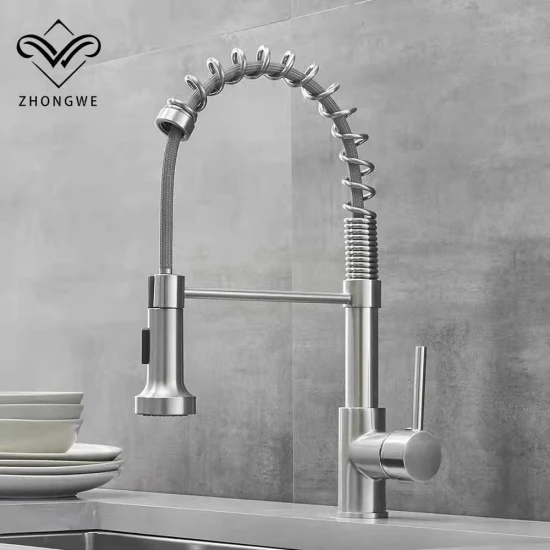 Modern Stainless Steel Brushed Torneira Gourmet Tap Pull Down Kitchen Sink Faucets Pull out Spring Kitchen Faucets